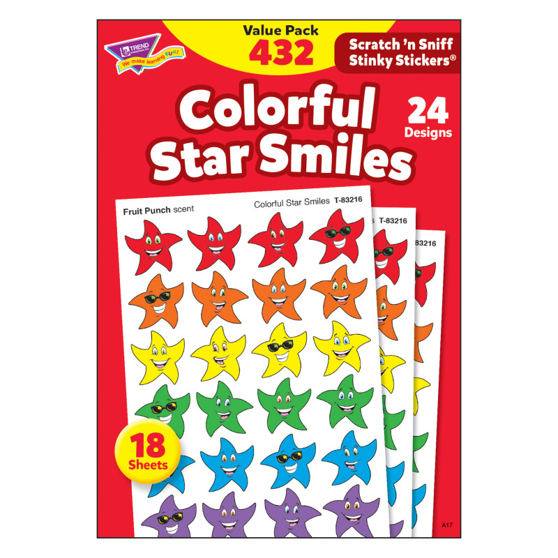 Colorful Star Smiles Stinky Stickers® Variety Pack, 432 ct