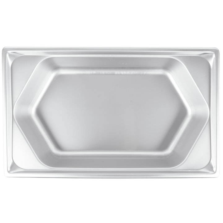 Full-size 4-inch-deep Super Pan® stainless steel super shape hexagon wild pan