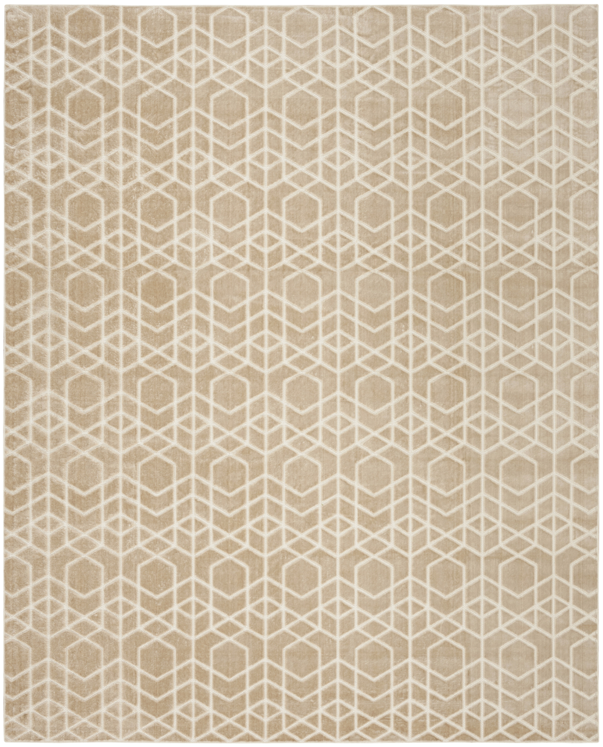 Nourison Washable Charm 8' x 10' Beige Ivory Modern Indoor Rug