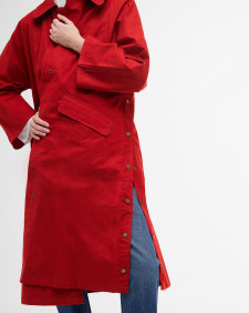 Barbour The Edit by Alexa Lizzy Showerproof Car Coat Scarlet/Dress Tartan