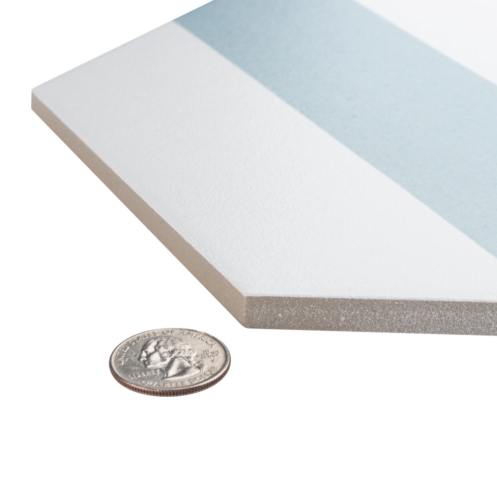 Porto Capri Hex Aqua 8-5/8 in. x 9-7/8 in. Porcelain Floor and Wall Tile