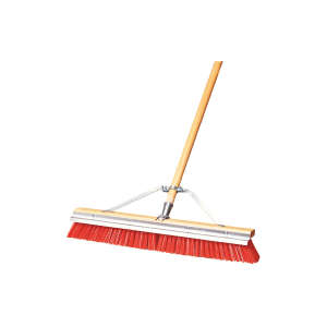 Carlisle, Flo-Pac®, 24in, Sweep With Steel Scraper Blade, Polypropylene Bristles, Orange