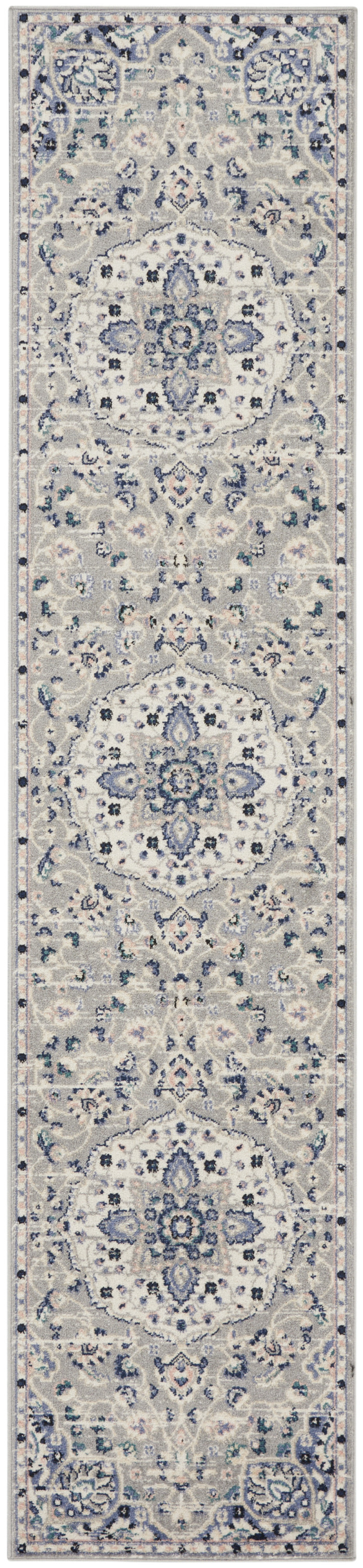 Nourison Passion 2'2" x 10' Grey Beige Transitional Indoor Rug