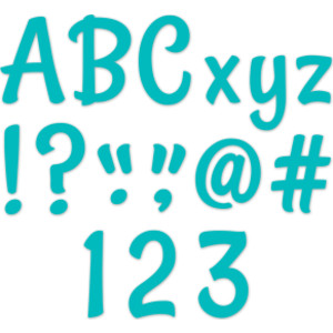 Stylish Turquoise 4" Designer Letters, 235/Pack