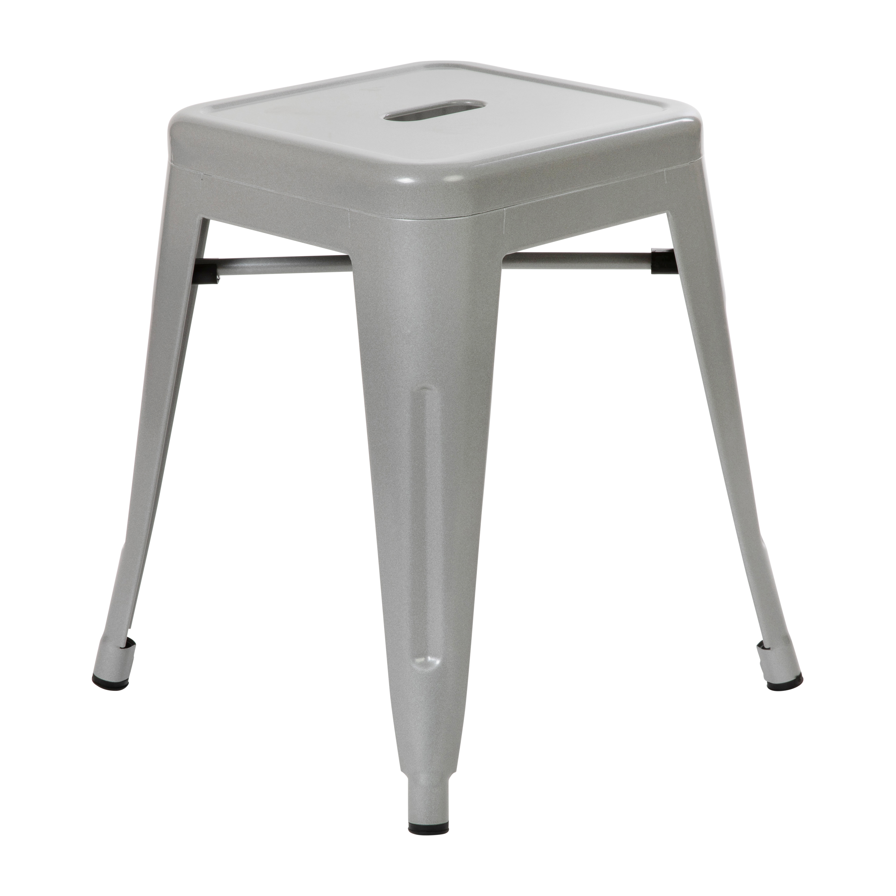 18" Table Height Stool, Stackable Backless Metal Indoor Dining Stool, Commerc... - Picture 55 of 114