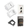 Tera-Max® Adapters for CT Faceplates, 2-Port, White