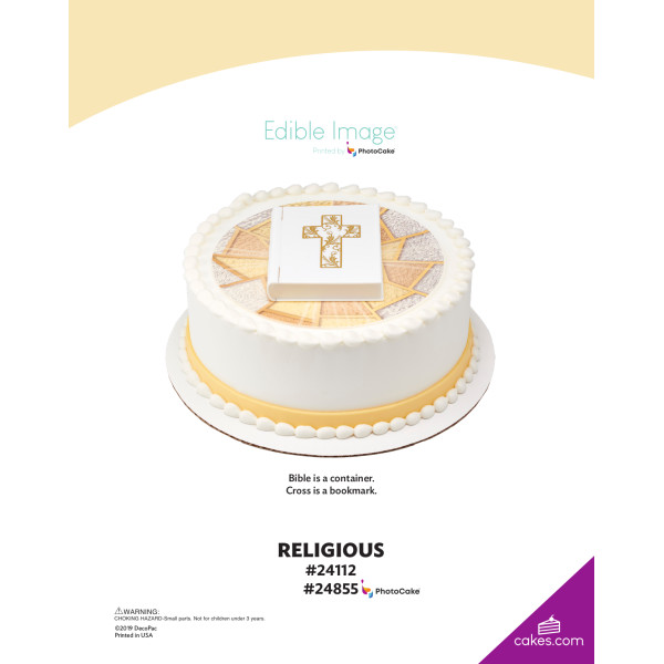Religious The Magic of Cakes® PhotoCake® Enhanced Round Background Page