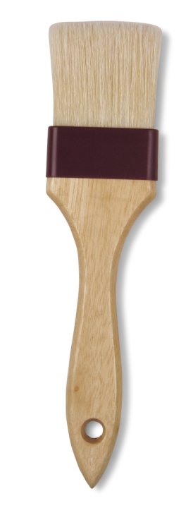 2-inch-wide flat wooden boar bristle pastry brush