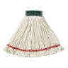 Rubbermaid Commercial, Web Foot®, Blend Looped-End Wet Mop Head with 5" Headband, 20 oz, White