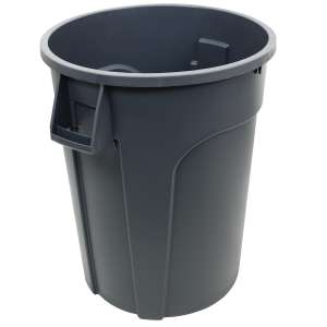 Impact, Gator, 44 gal, Plastic, Gray, Round, Receptacle