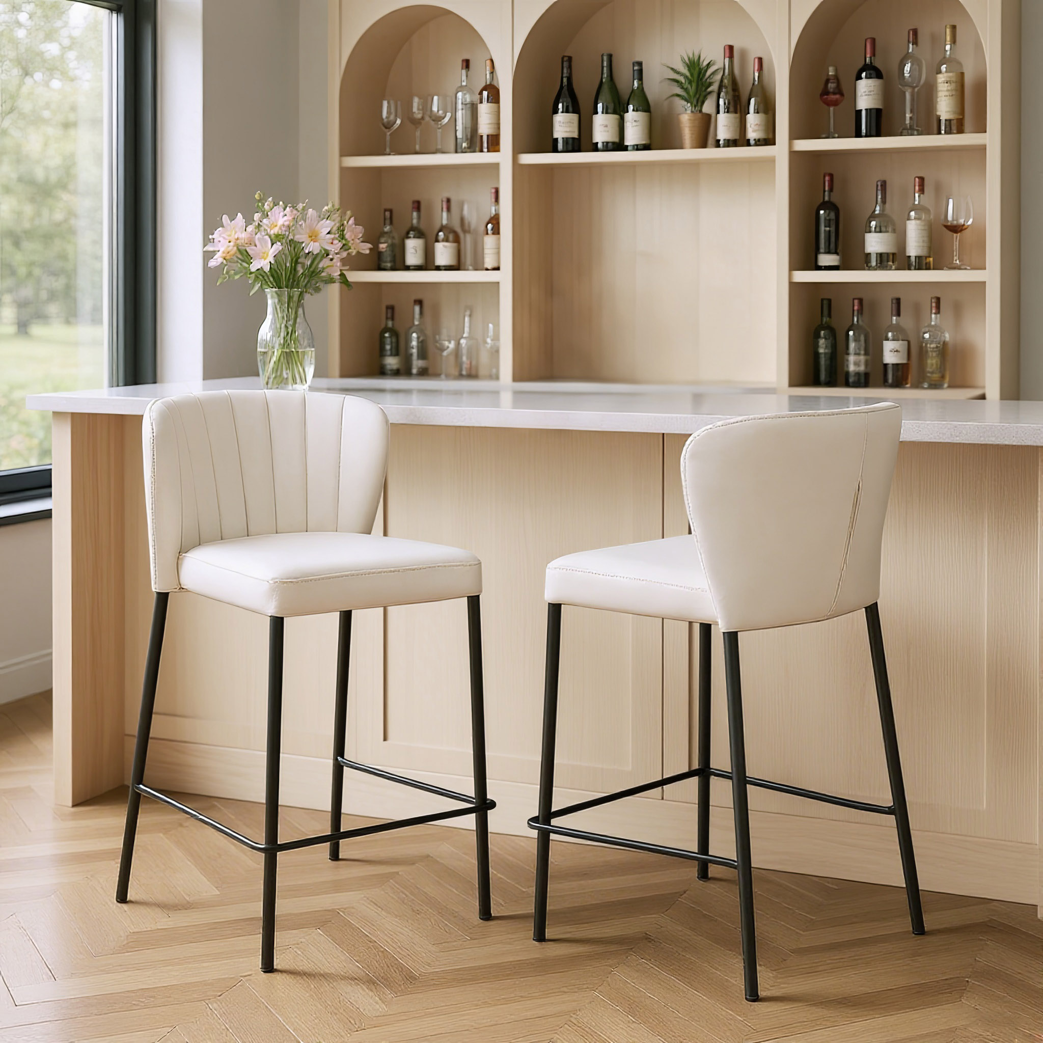 Linz Counter Stool (Set of 2) Cream product image