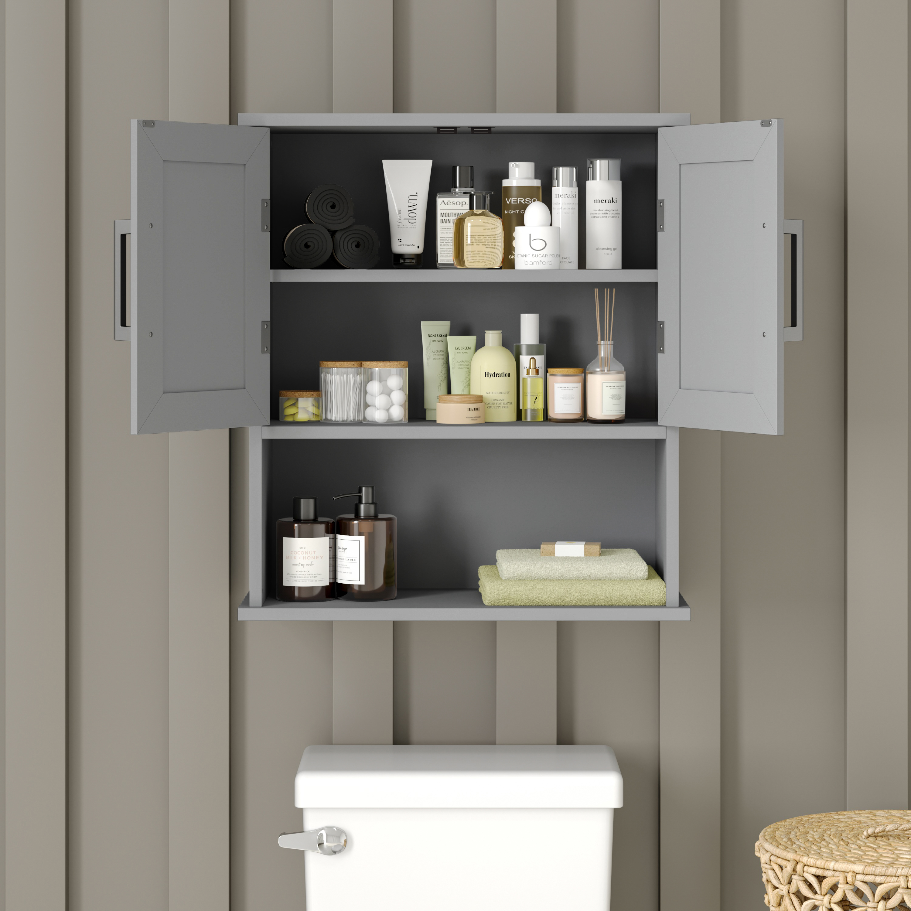 Vesta Wall Mounted Bathroom Medicine Cabinet Organizer with Adjustable In-Cab... - Picture 4 of 22