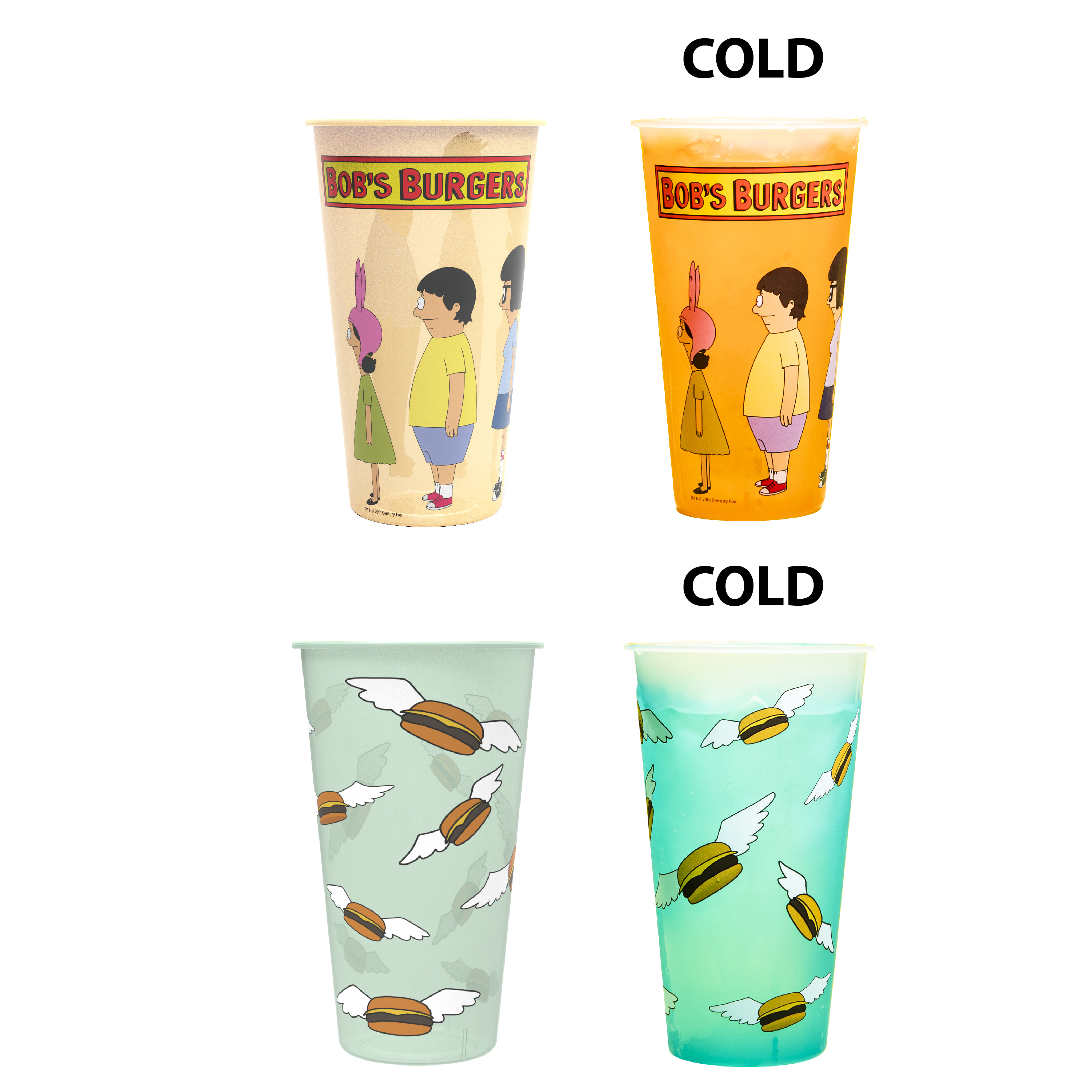Bobs Burgers 25 ounce Reusable Color Changing Plastic Kids Tumblers, The Belcher Family, 2-piece set slideshow image 1 Bobs Burgers 25 ounce Reusable Color Changing Plastic Kids Tumblers, The Belcher Family, 2-piece set slideshow image 1