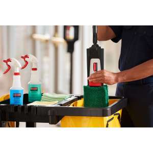 Rubbermaid Commercial, Adaptable Microfiber Flat Mop Pad, 18"W, Green