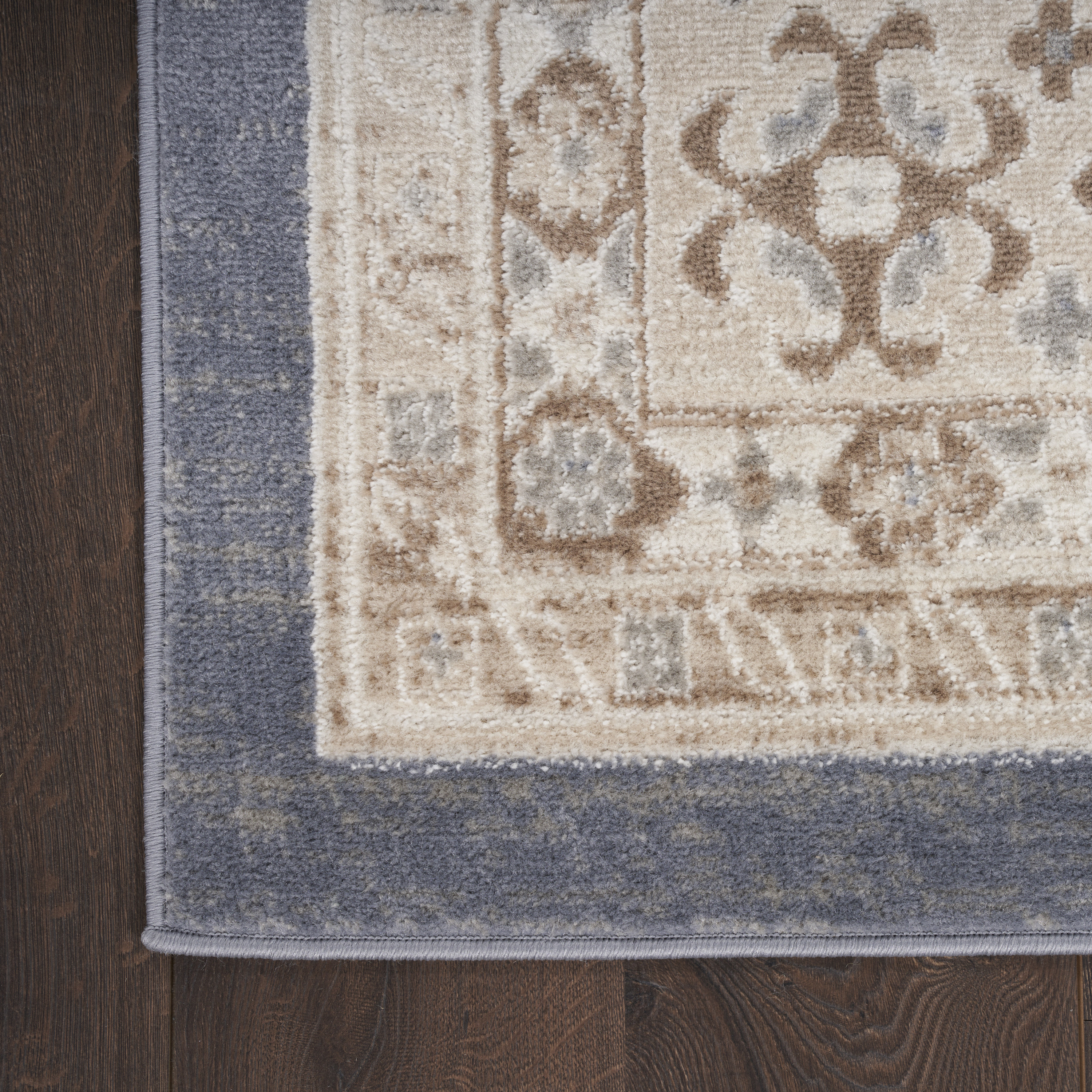 Nourison Serenity Home 5'3" x 7'3" Ivory Blue Vintage Indoor Rug