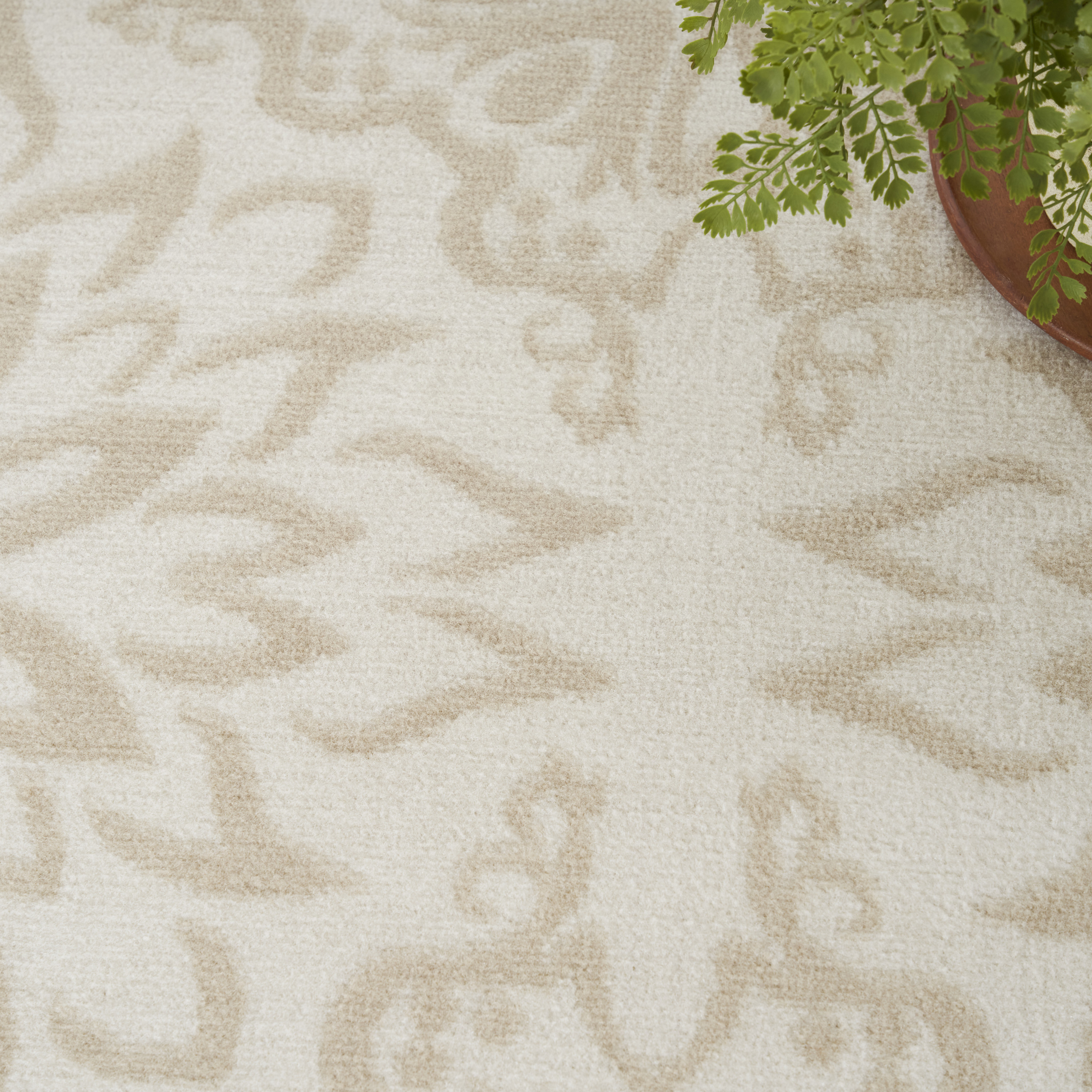 Nourison Jubilant 6' x 9' Ivory Beige Farmhouse Indoor Rug