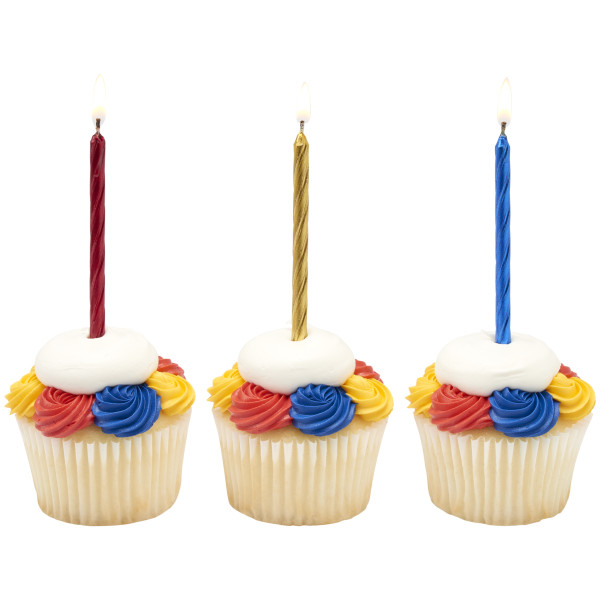 Metallic Tall Spiral Specialty Candles