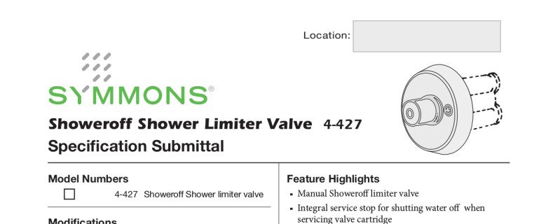 Showeroff Valve - Symmons