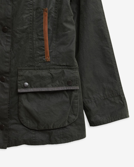 Barbour Re-Loved Beadnell Waxed Jacket - Size 10