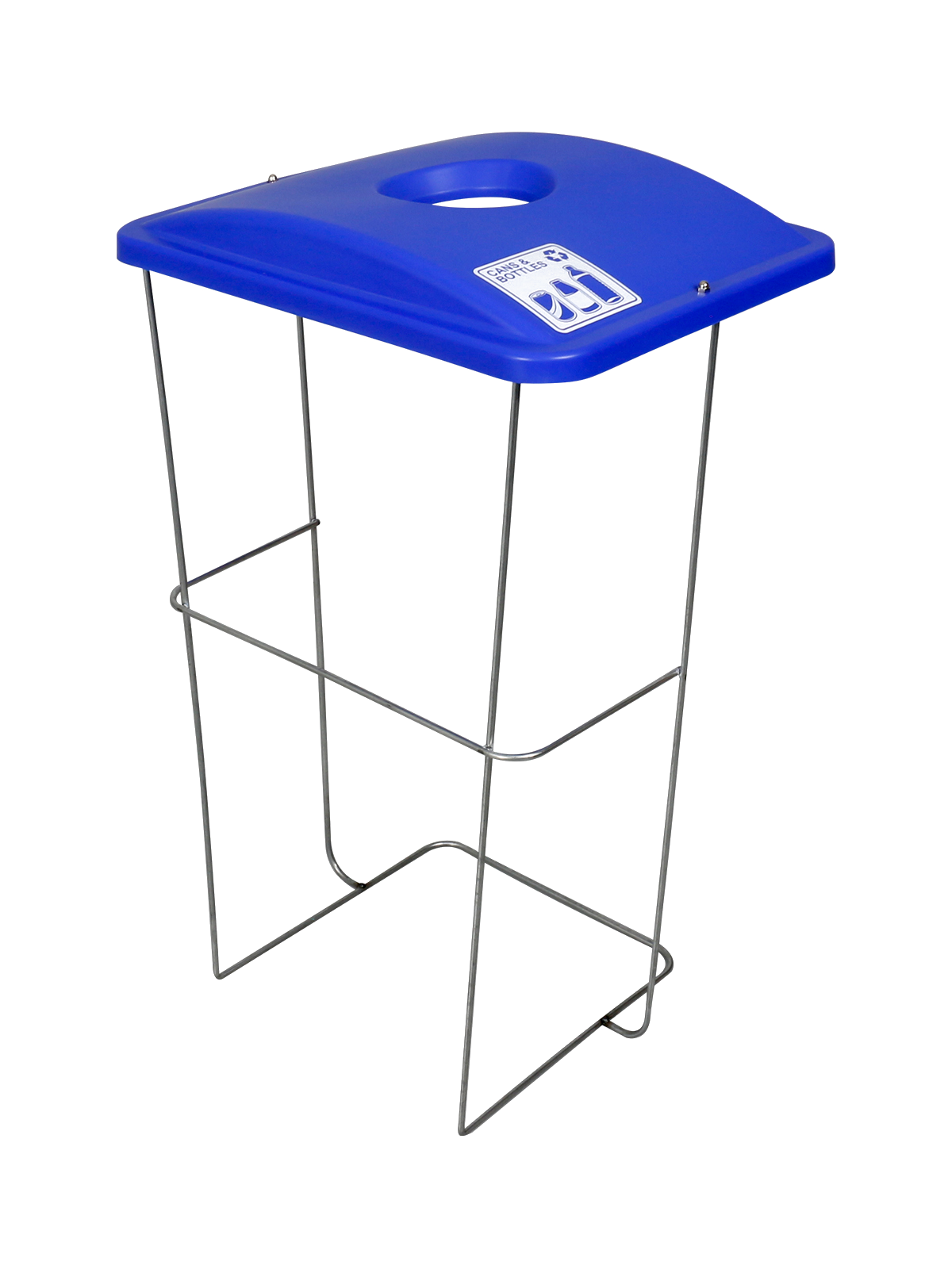 WIRE EVENT CONTAINER (5 Pack) – Single – Kit – Cans & Bottles – Circle – Blue
