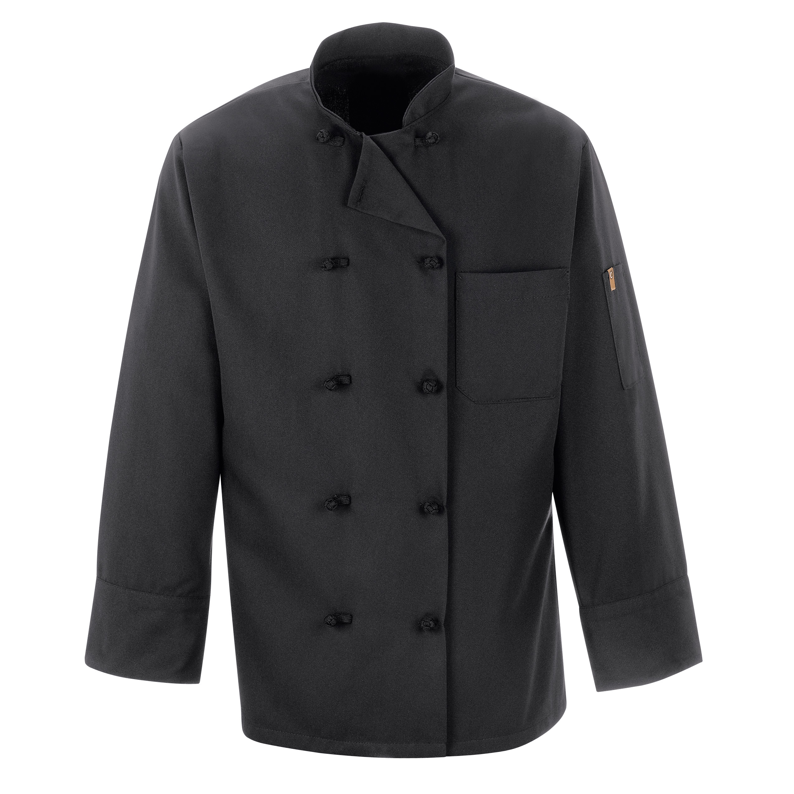 Black Chef Coat Ten Knot Buttons-Red Kap