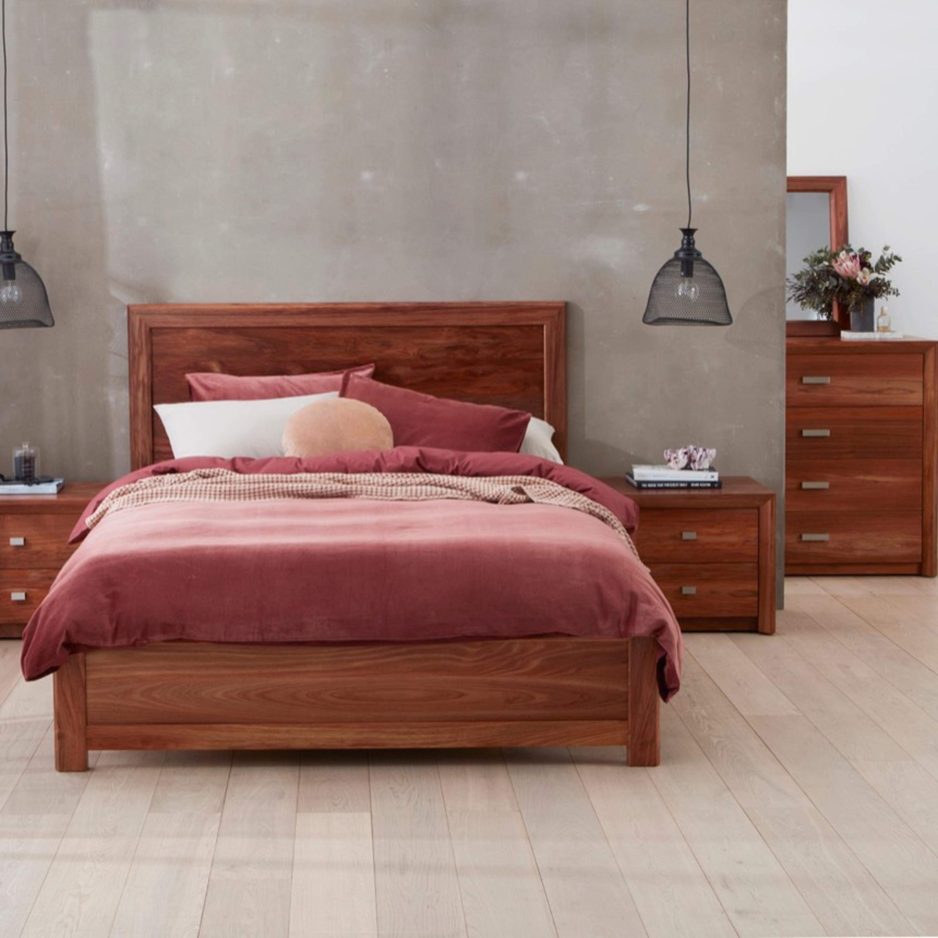Lifestyle image of the  Cobar Bed Frame, Natural from Forty Winks