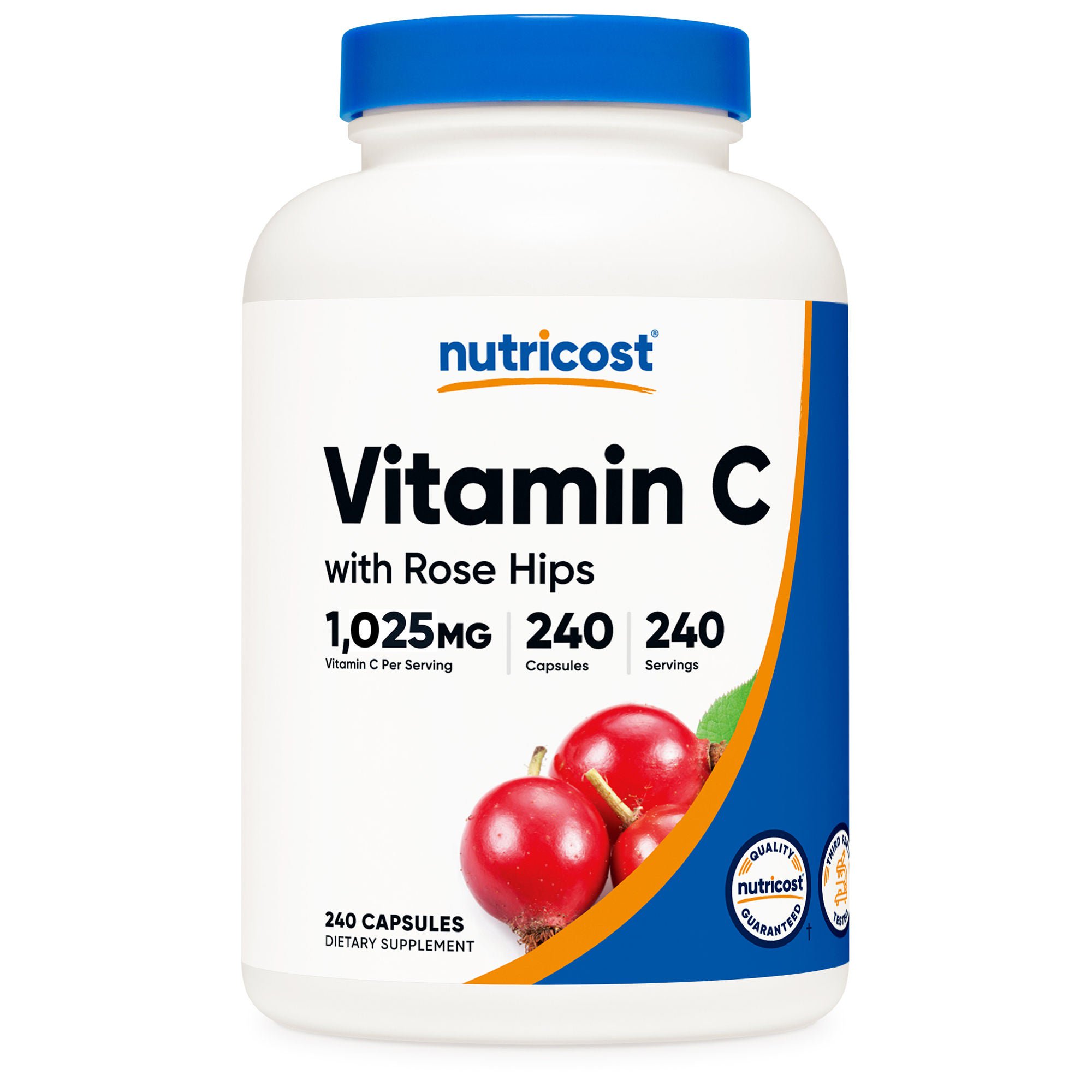 Nutricost VITAMIN C, CAP W/ROSE HIP 1025MG (240/BT 12BT/CS)