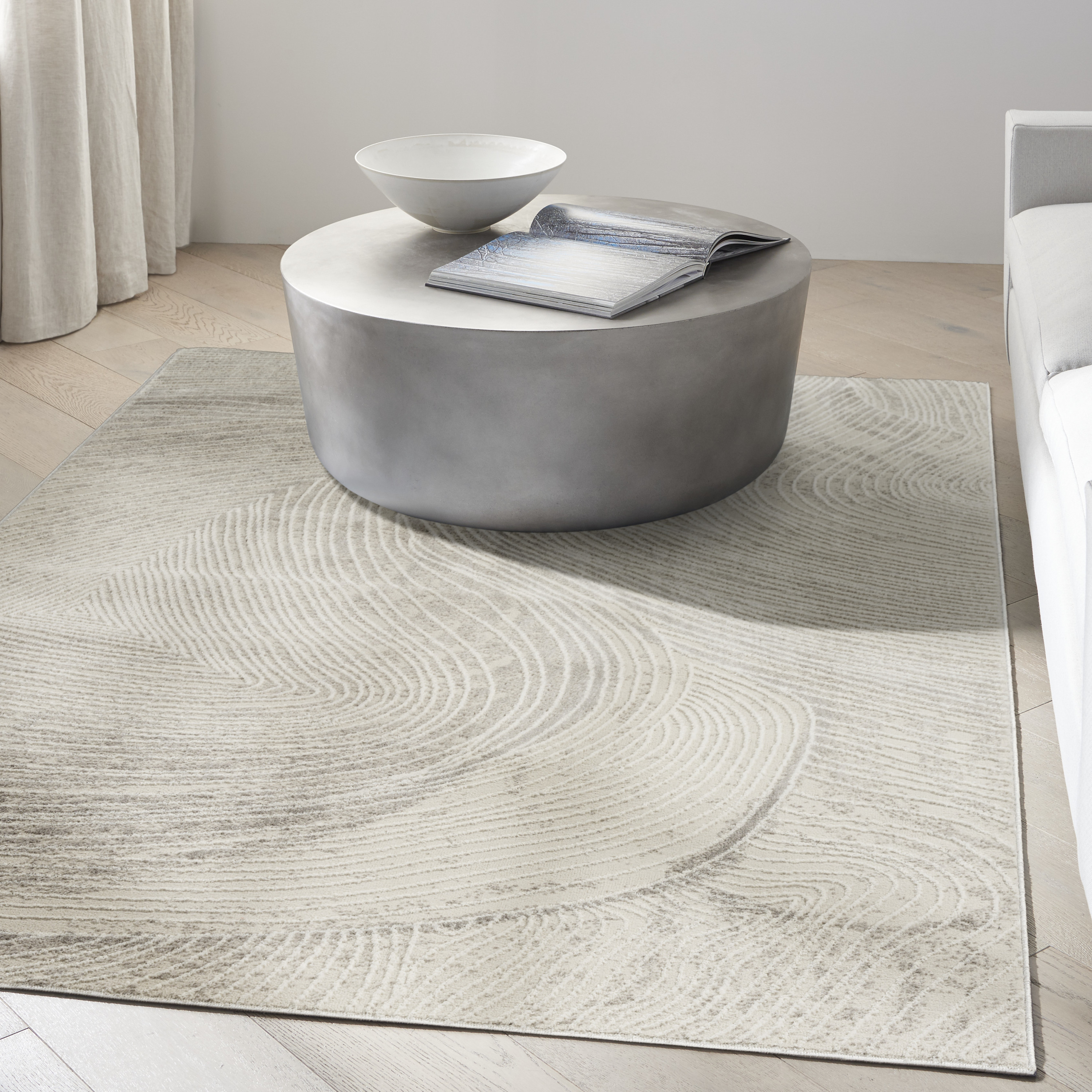 Calvin Klein CK029 Captivating 7'10" x 9'10" Ivory Modern Indoor Rug