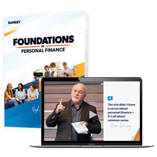 Dave Ramsey Foundations in Personal Finance Homeschool Edition Print +  1 year Streaming  Access