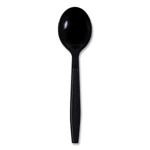 Boardwalk, Heavyweight Wrapped Polypropylene Cutlery, Soup Spoon, Black
