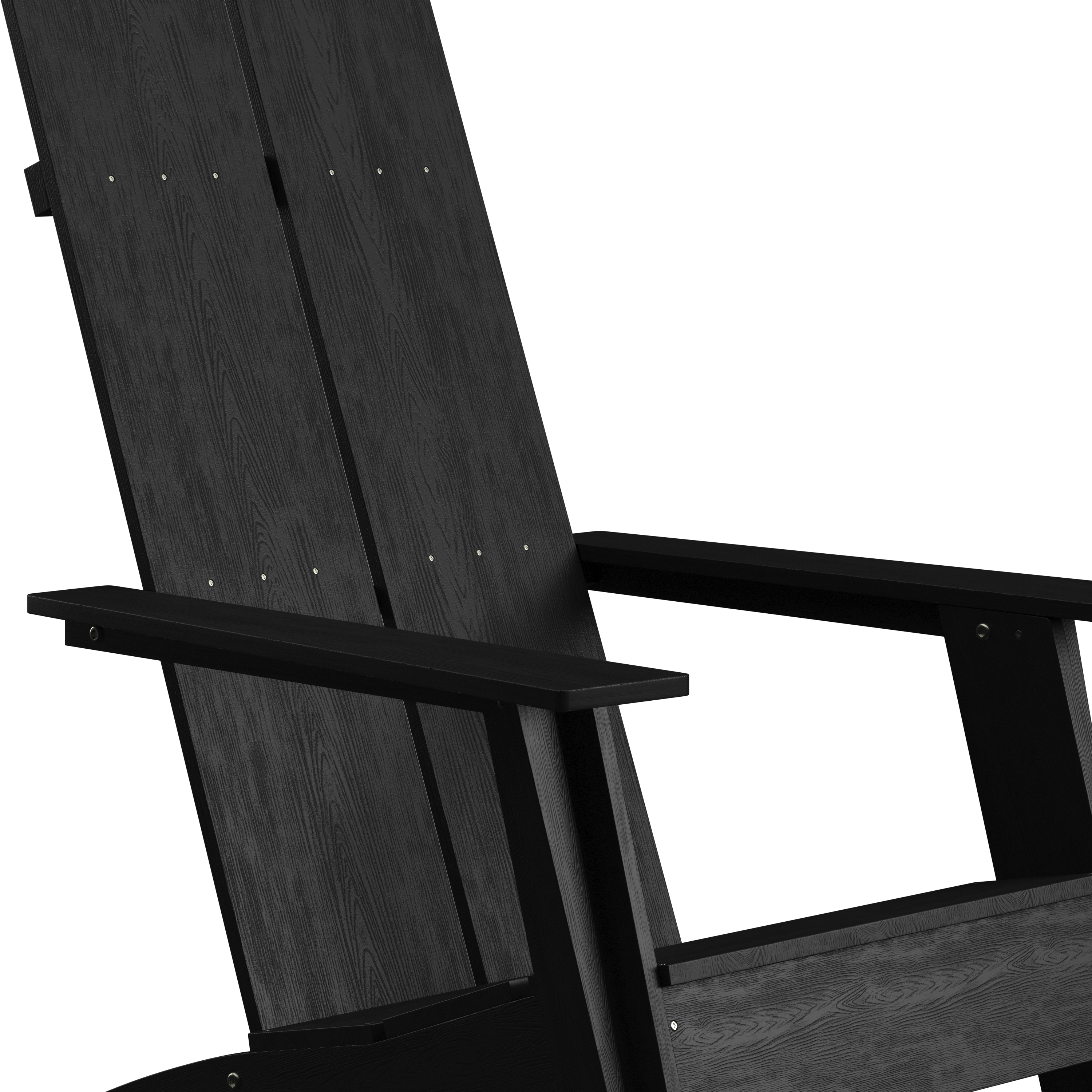 Set of 2 Sawyer Commercial Modern 2-Slat Back Adirondack Chairs - Red All-Wea... - Picture 9 of 36