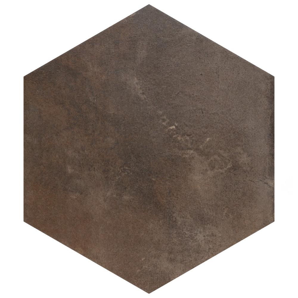 Industrial Hex Copper 8-1/2 in. x 9-7/8 in. Porcelain Floor and Wall Tile