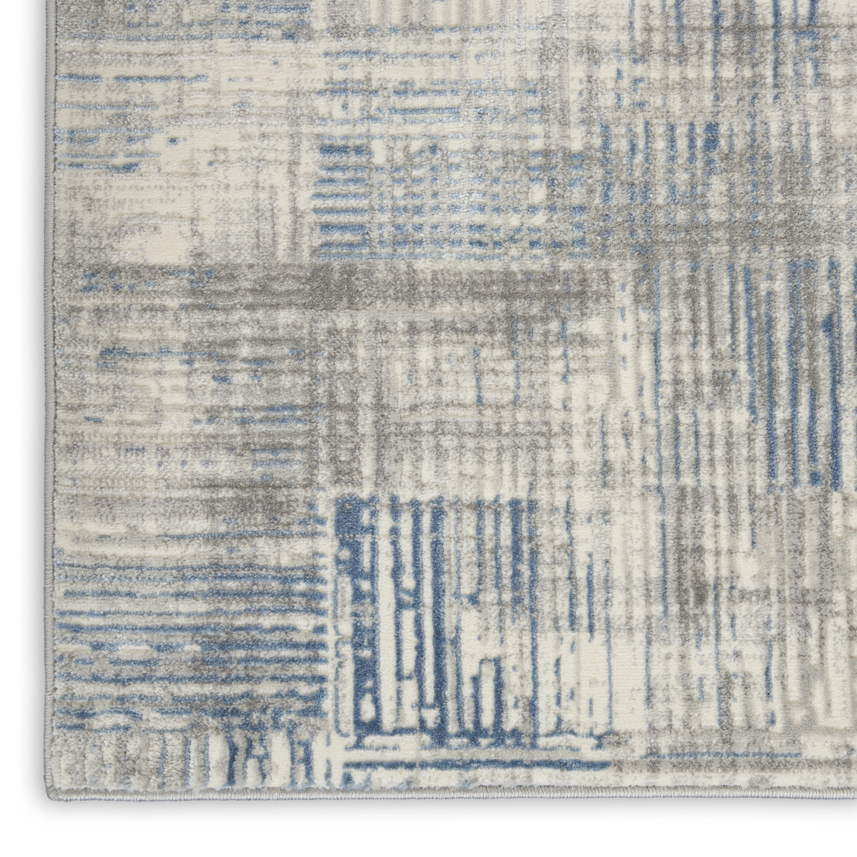 Nourison Solace 8' x 10' Ivory Grey Blue Modern Indoor Rug