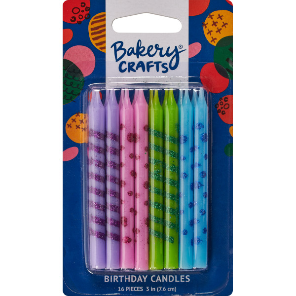 Glitter Stripes & Dots Specialty Candles