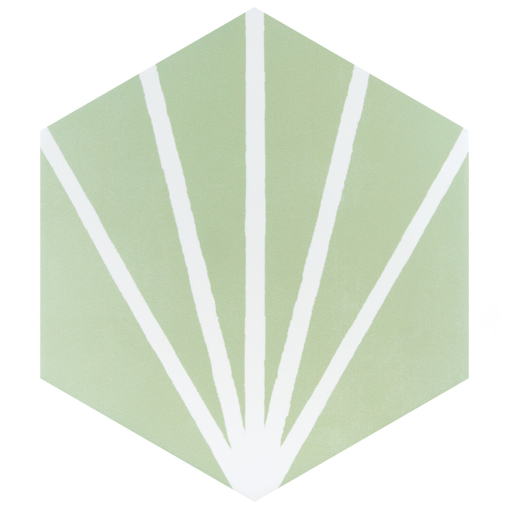 Horizon Dusk Hex Verde 7-3/4 in. x 9 in. Porcelain Floor and Wall Tile