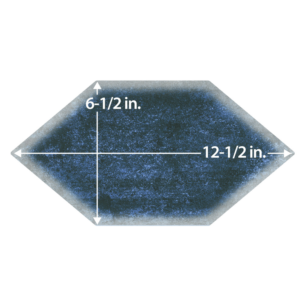 Dorne Kayak Blue 6-1/2 in. x 12-1/2 in. Porcelain Floor and Wall Tile
