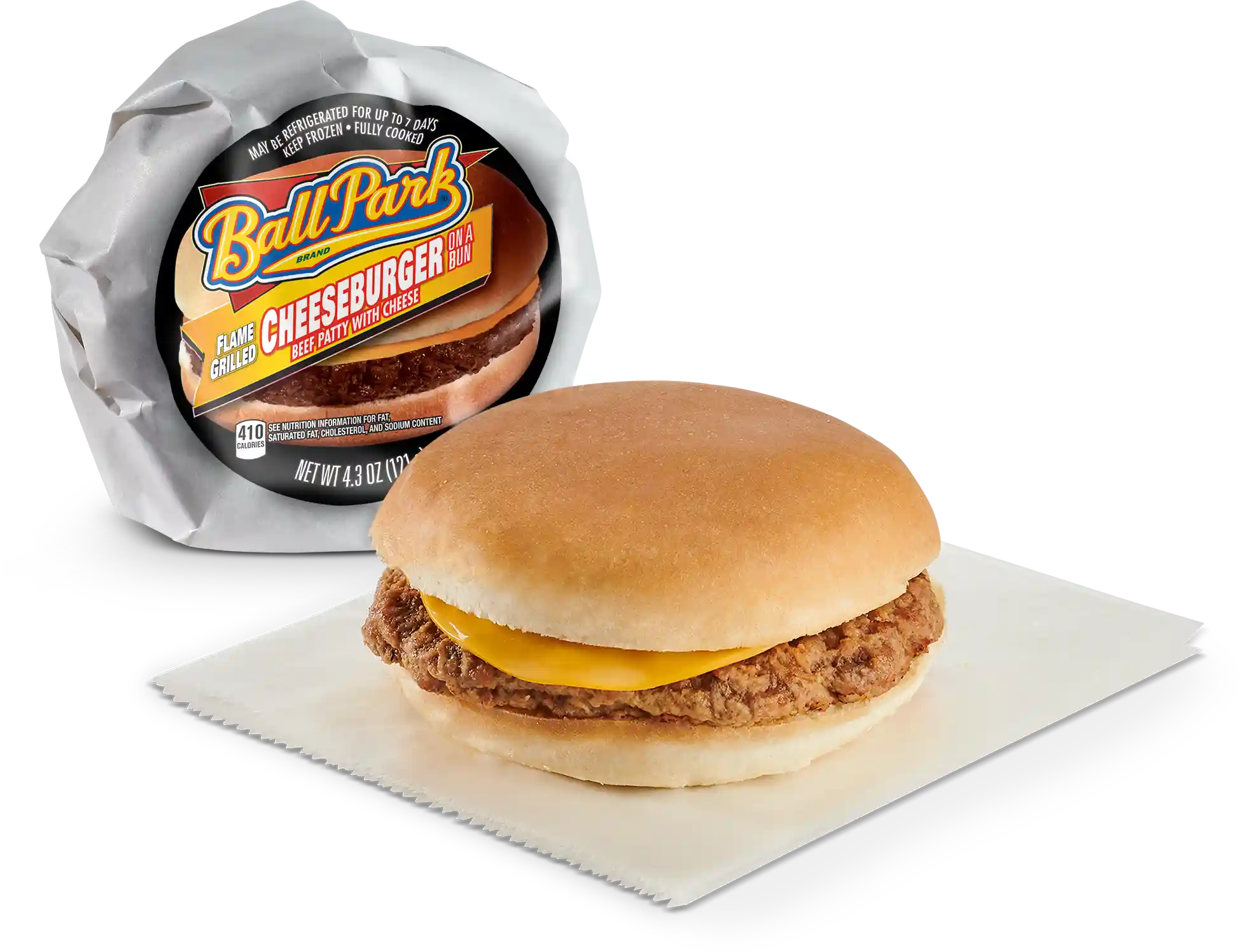 Ball Park® Butcher Wrapped Flame Grilled Cheeseburger on a Bun_image_01