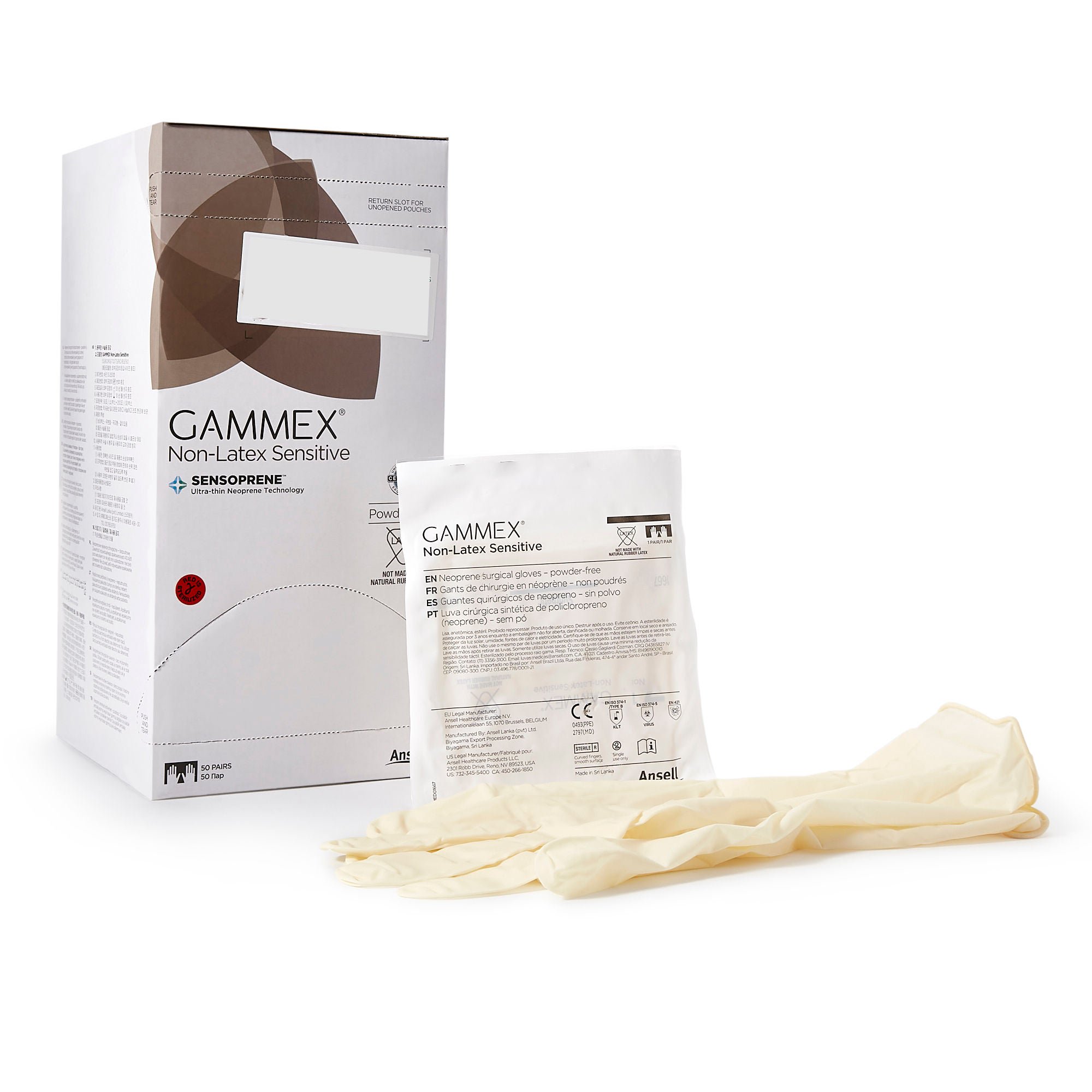 Gammex® Non-Latex Sensitive Polychloroprene Surgical Glove, Size 7, Cream