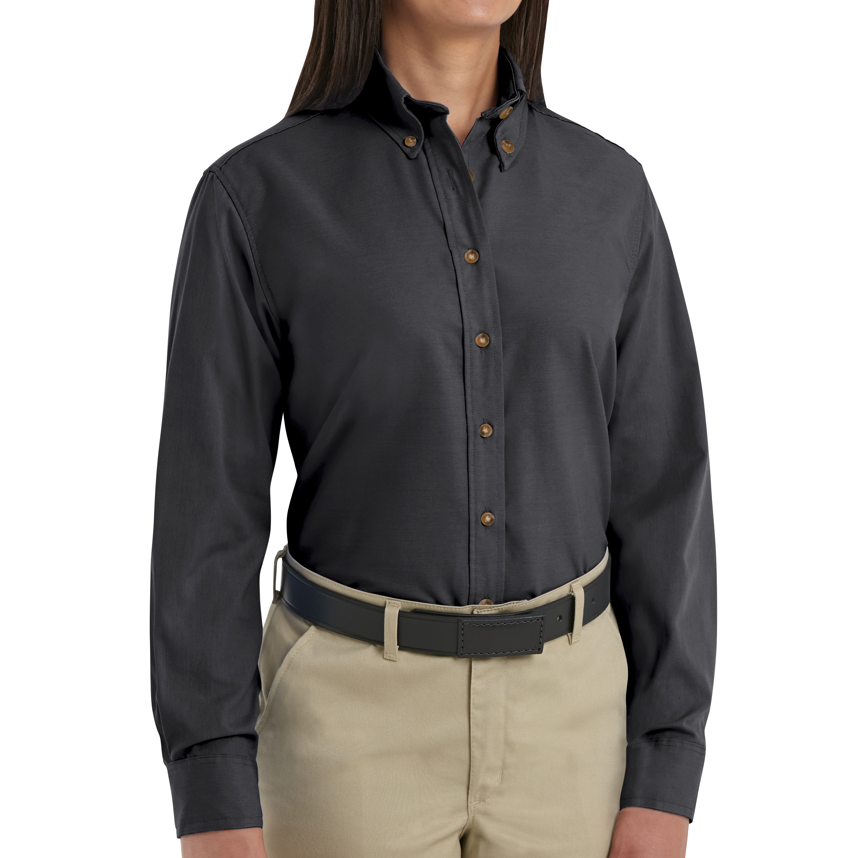 Camisa de vestir de popelina de manga larga Red Kap para mujer - Imagen 8 de 17