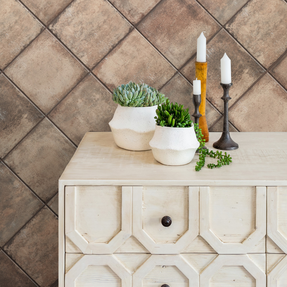 D’Anticatto Marrone 8-3/4 in. x 8-3/4 in. Porcelain Floor and Wall Tile