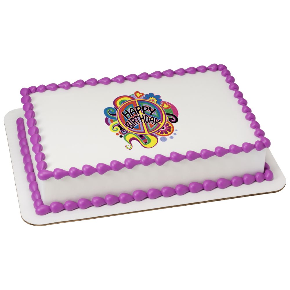 Image Cake Groovy Birthday