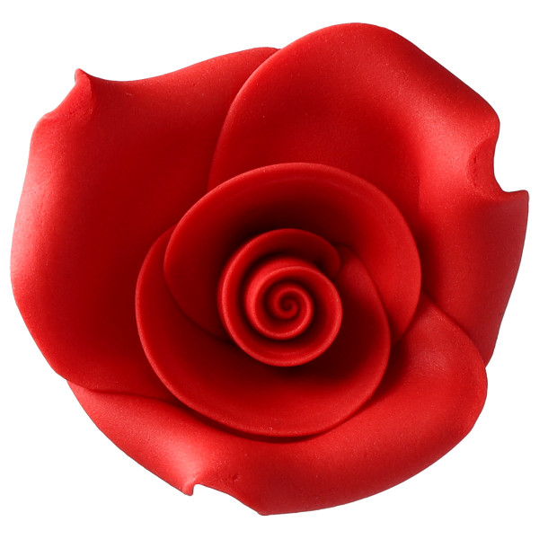 Red 2" Rose - Red 3 Free SugarSoft® Premium Edible Decorations