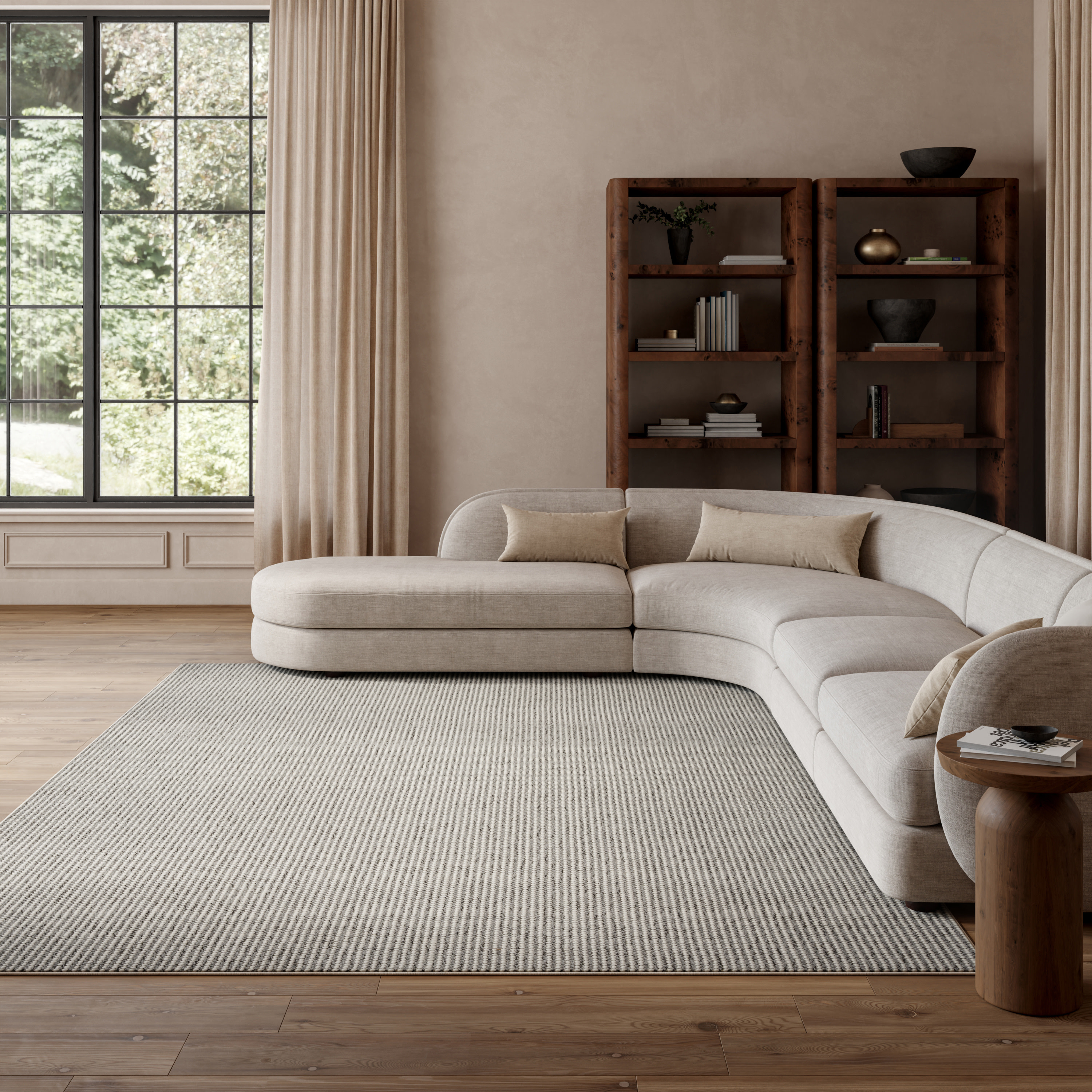 Nourison Natural Texture 6' x 9' Ivory Grey Farmhouse Indoor Rug