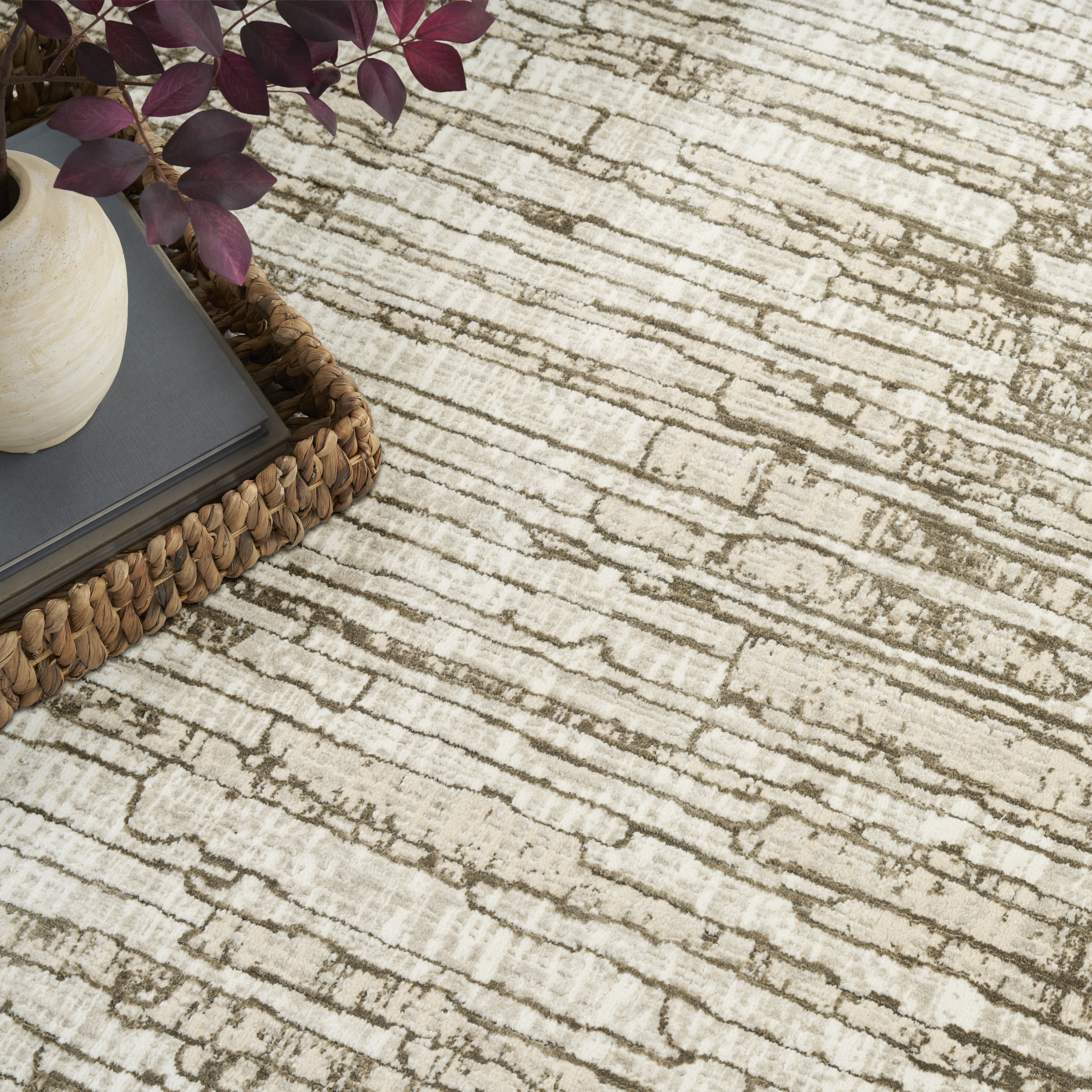 Nourison Soft Structure 5'3" x 7'3" Mocha Modern Indoor Rug