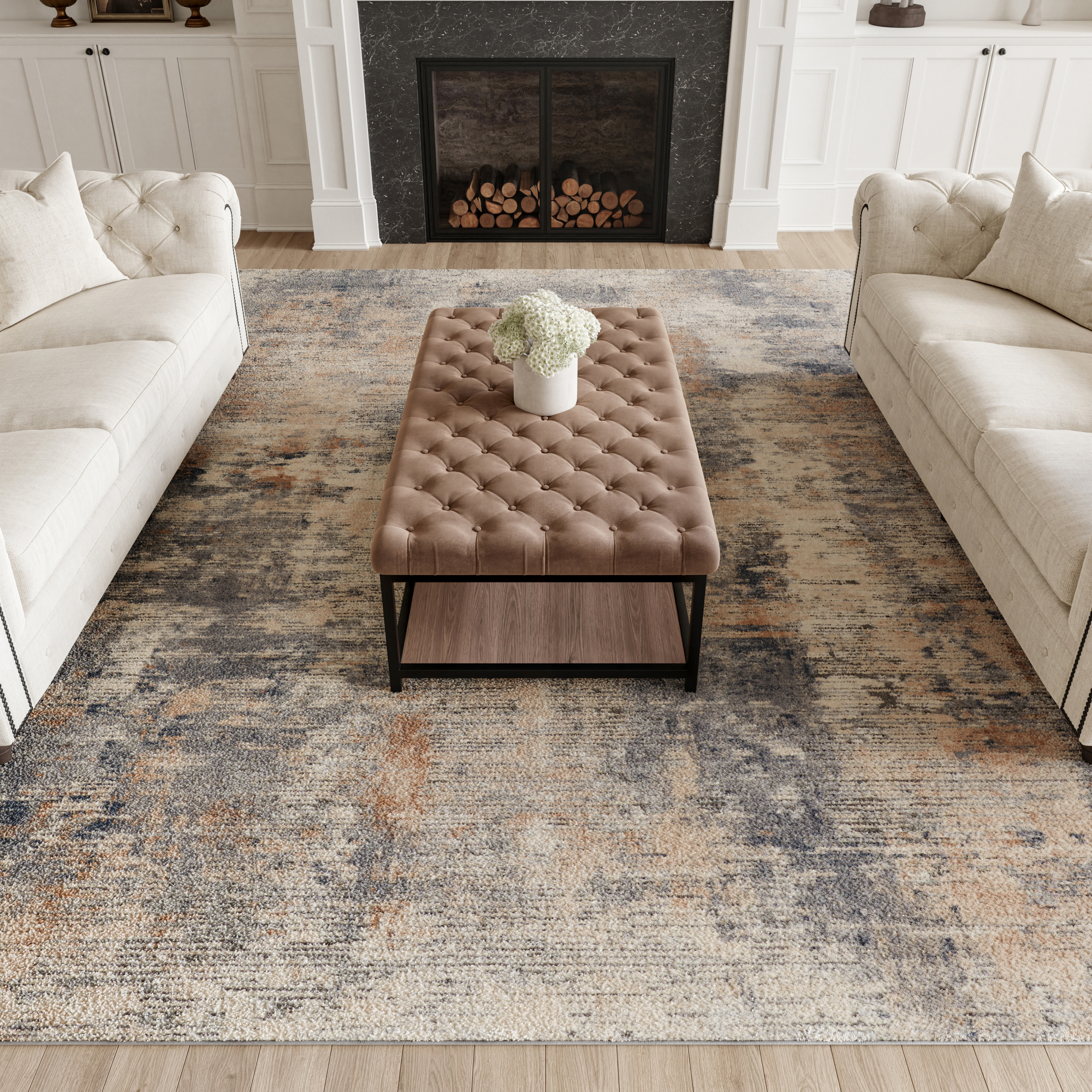 Nourison Rustic Textures 7'10" x 10'6" Beige Grey Modern Indoor Rug