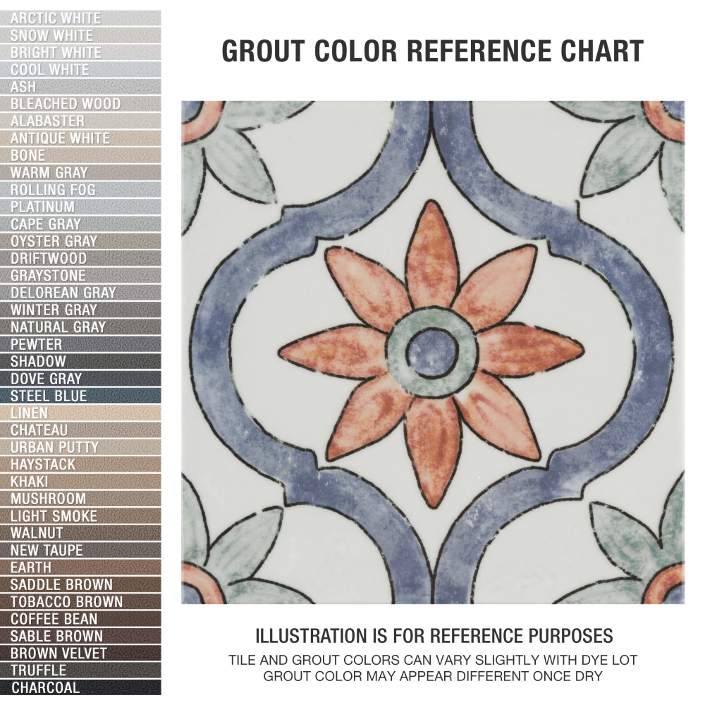 Bourges Arco 7-7/8 in. x 7-7/8 in. Ceramic Wall Tile