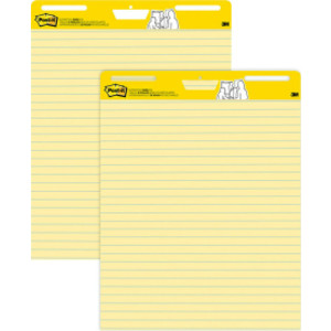 Vertical-Orientation Self-Stick Easel Pads, Presentation Format (1.5" Rule), 25 x 30, Yellow, 30 Sheets, 2/Carton