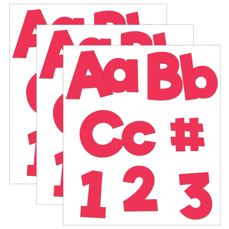 One World Watermelon Combo Pack EZ Letters, 4-inch, 219 Pieces per Pack, 3 Packs