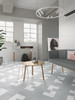 Elle Floor Concrete 7x7 and White 7x7
