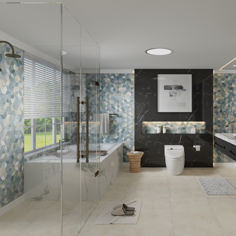 Pictura Faber Aquileia 23-1/2 in. x 47 in. Porcelain Floor and Wall Tile